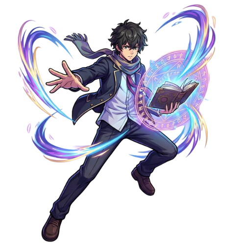 Anime Boy with Magic